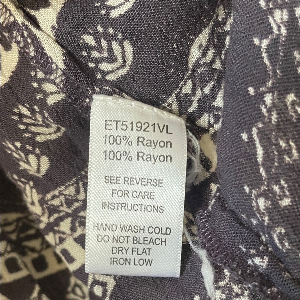En Créme|Printed high low Blouse|Blue white|Small|EUC - Picture 10 of 12